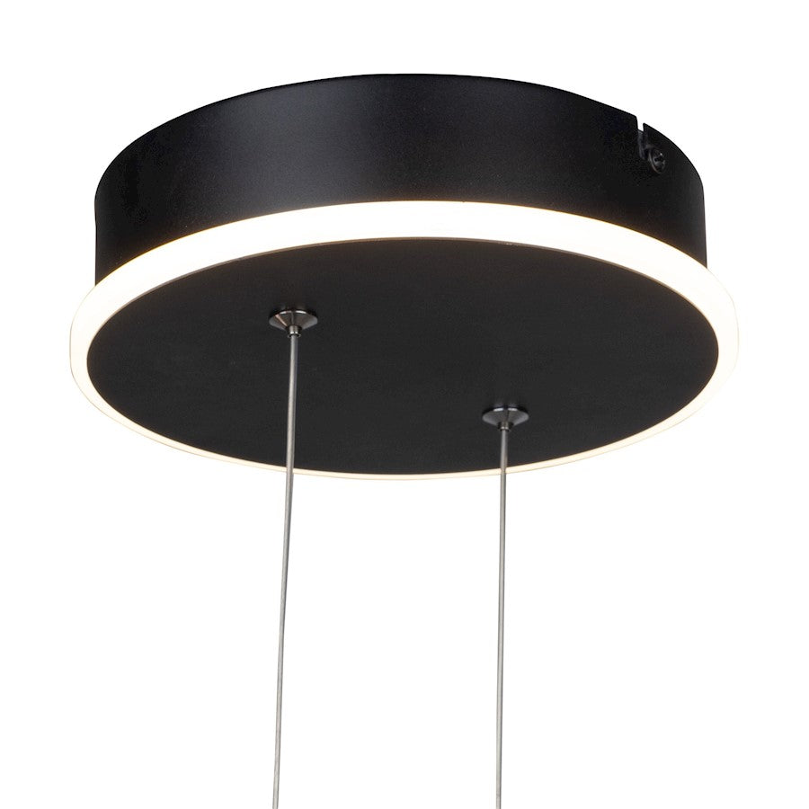 Integrated LED Chandelier, Black