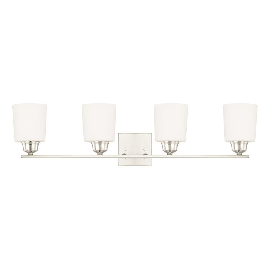 HomePlace by Capital Lighting Hayden 4 Light Vanity, Nickel - 115341PN-339