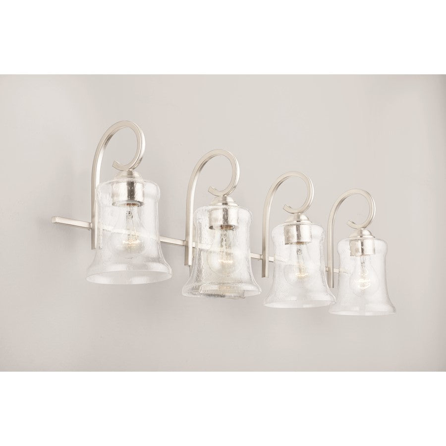 4 Light Bathroom Vanity Light, Nickel
