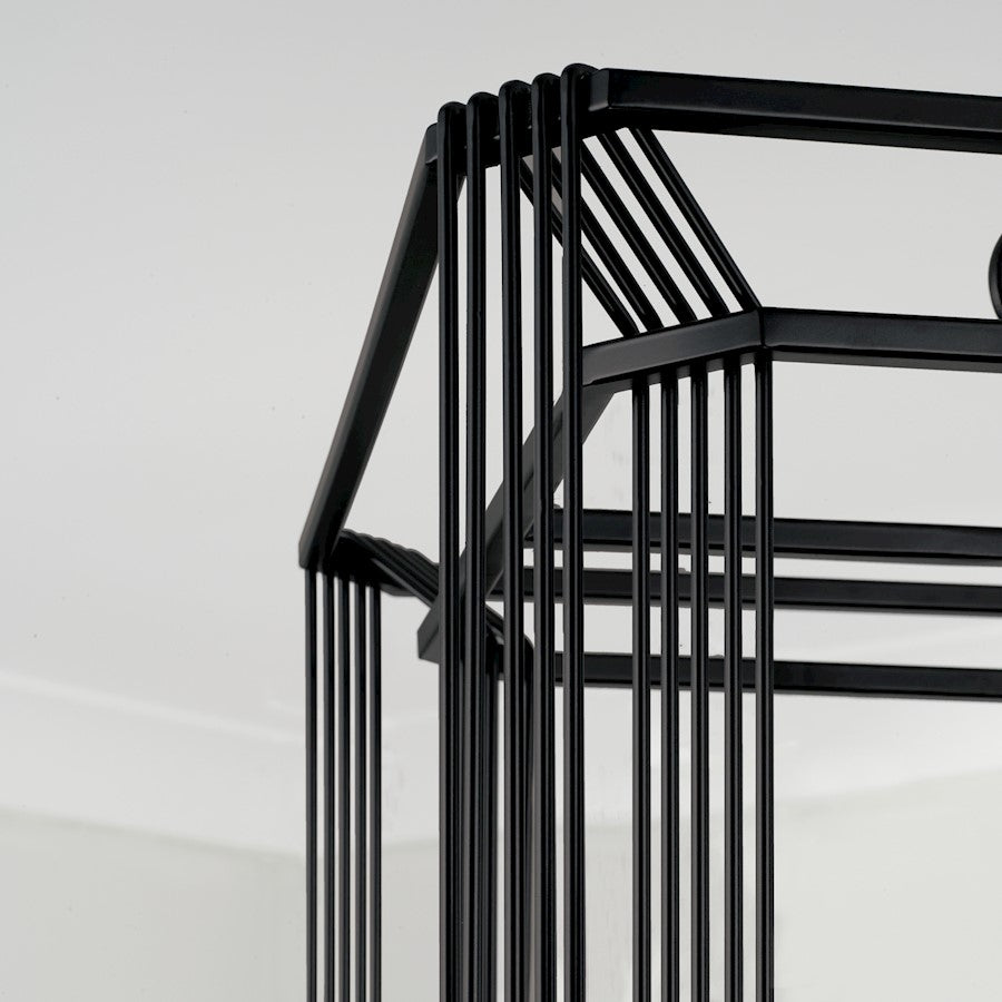 4 Light Foyer, Matte Black