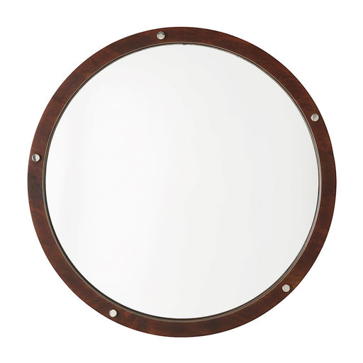 Capital Lighting Decorative Mirror, Dark Wood/Polished Nickel - 739901MM