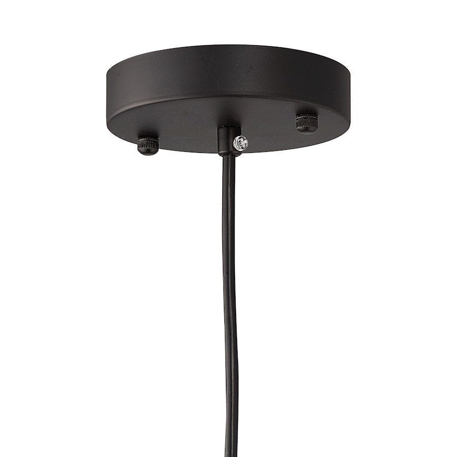 Big Sphere Glass Pendant, Chrome Gray