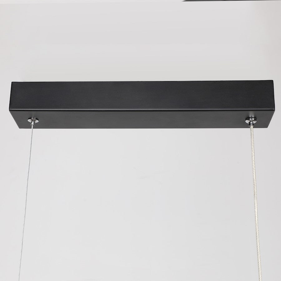 Circle Hanging LED Pendant, Matte Black