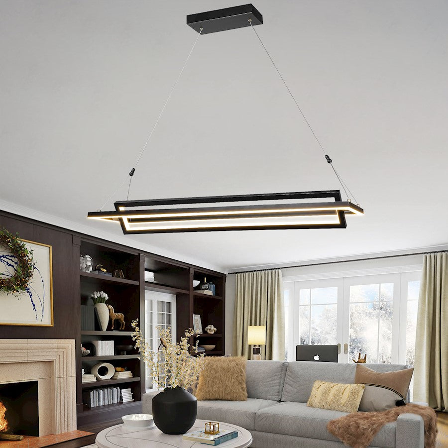 LED Pendant, Matte Black