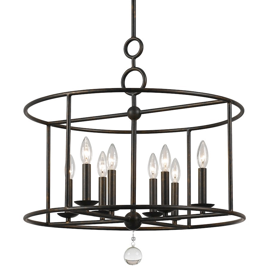 Crystorama Cameron 8 Light Wrought Iron Chandelier II