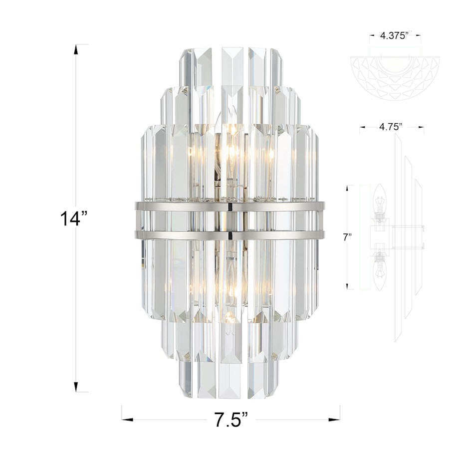 2 Light Wall Sconce