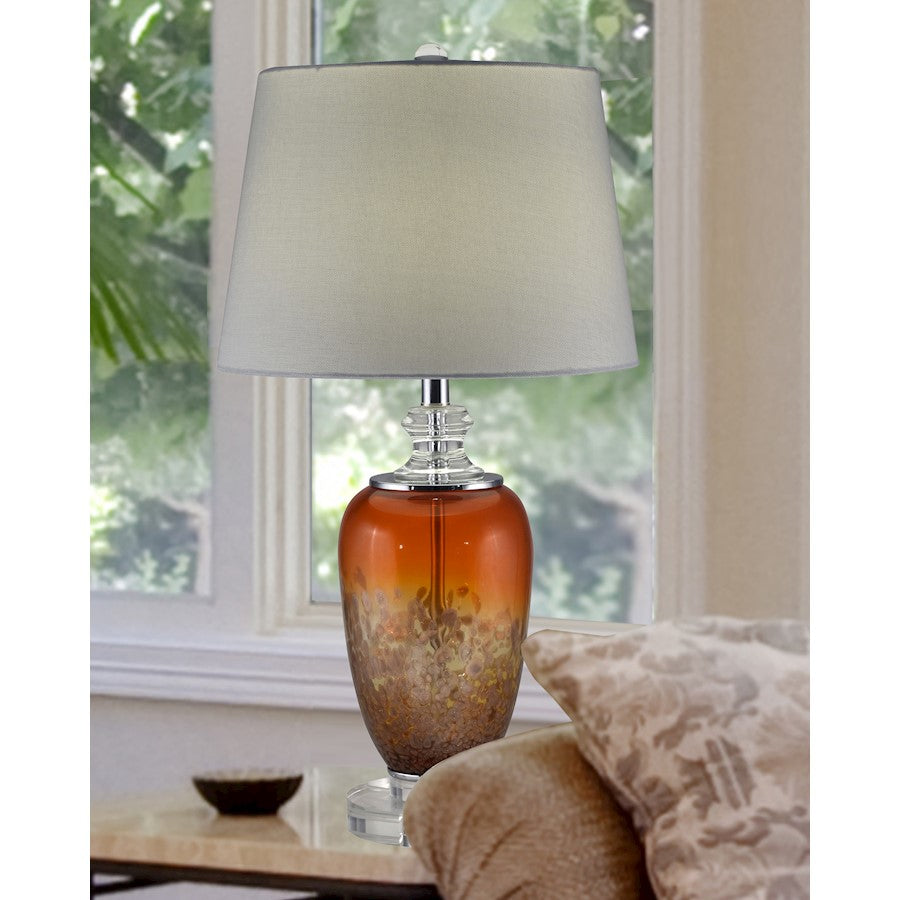 Daiquiri LED Hand Blown Art Glass Table Lamp, Clear