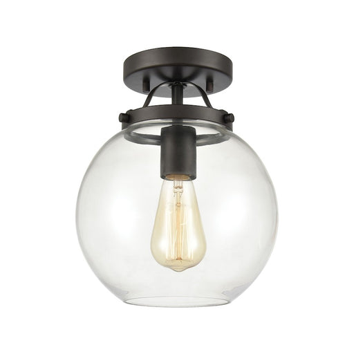 ELK Lighting Bernice 1-Light Semi Flush, Oil Rubbed Bronze/Clear Glass - 47194-1