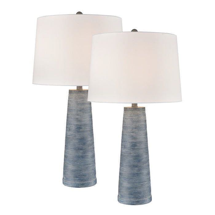 Elk Lighting Kent 31'' Table Lamp, Set of 2, Dark Blue/White - S0019-10290-S2
