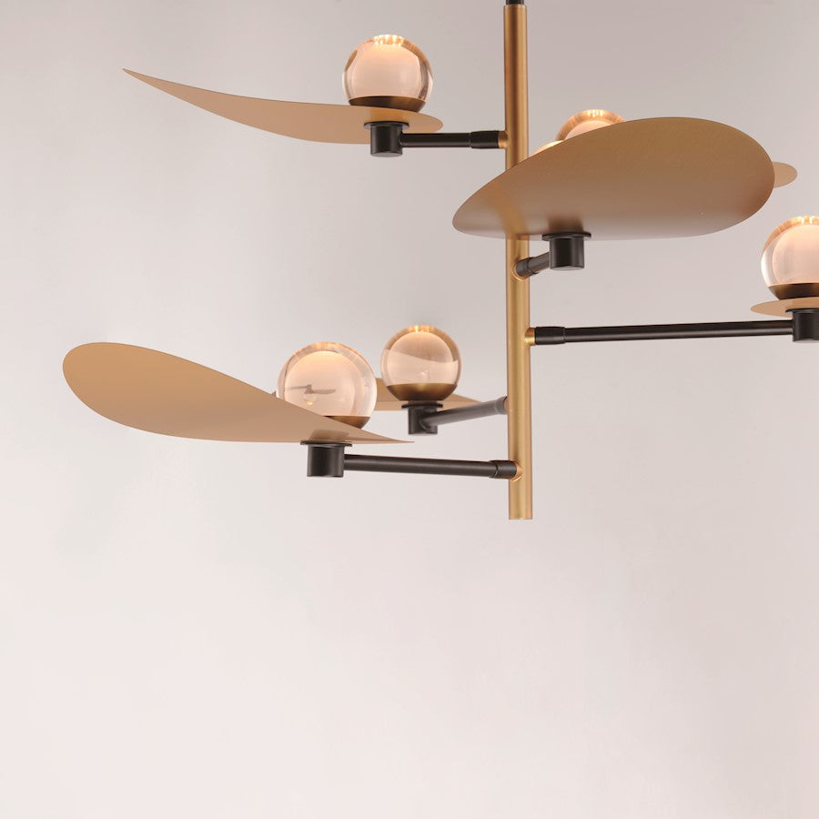 Pendant, Black/Natural Aged Brass