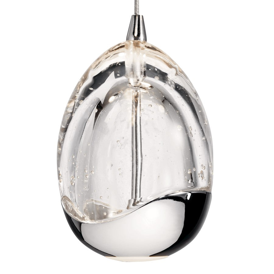 1 Light LED Mini Pendant, Chrome