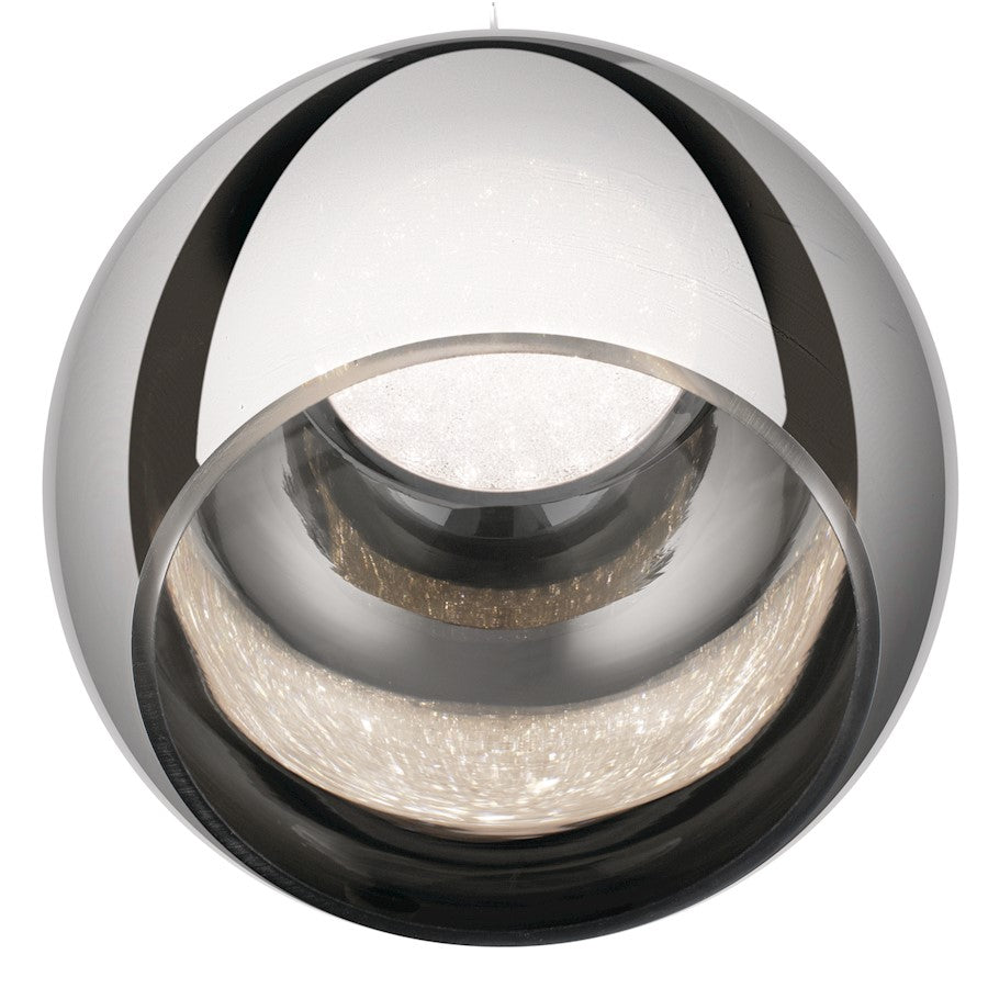 1 Light LED Mini Pendant, Chrome