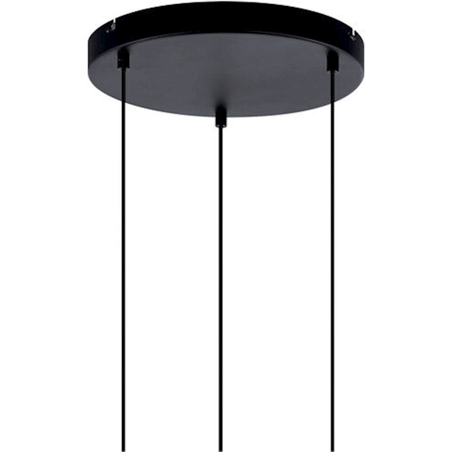 3 Light LED Cluster Pendant, Matte Black
