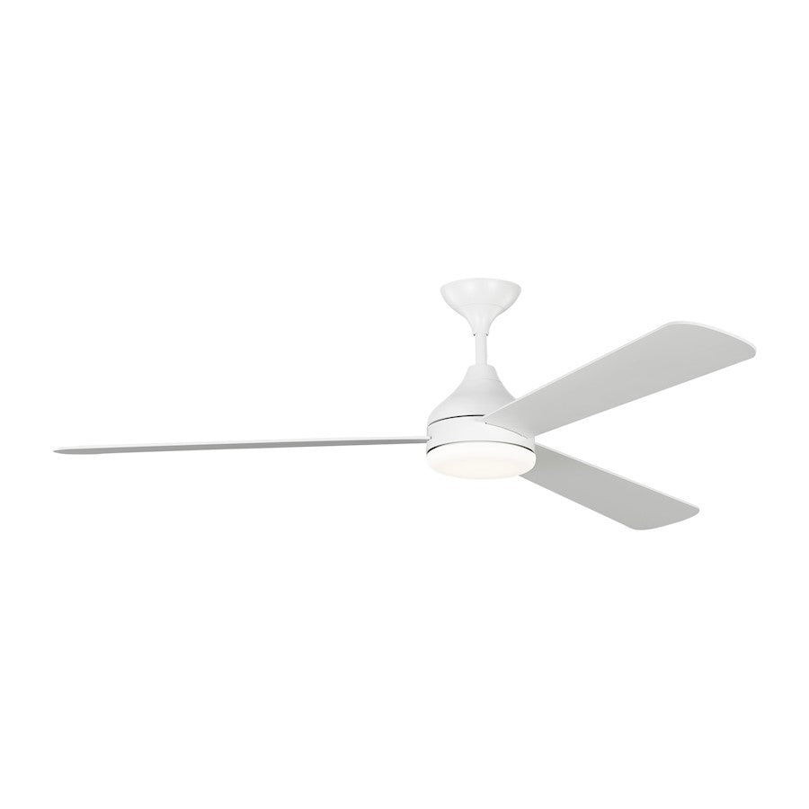 Monte Carlo Fan Co. Streaming Smart 60" Ceiling Fan, White/Opal - 3STMSM60RZWD