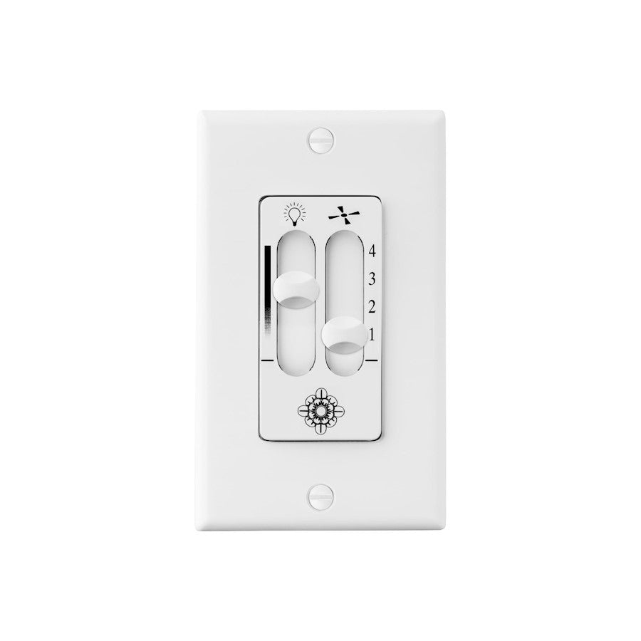 Monte Carlo Fan Company 4 Speed Dimmer Wall Control, White - ESSWC-6-WH