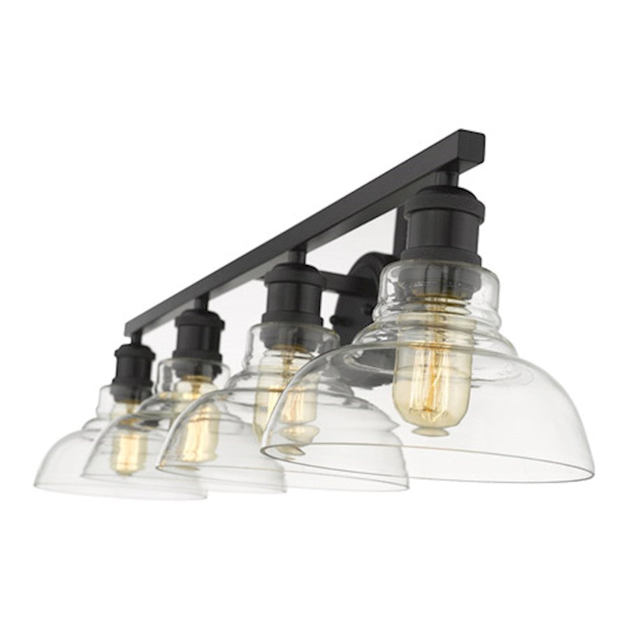 4 Light Bathroom Vanity Light, Black