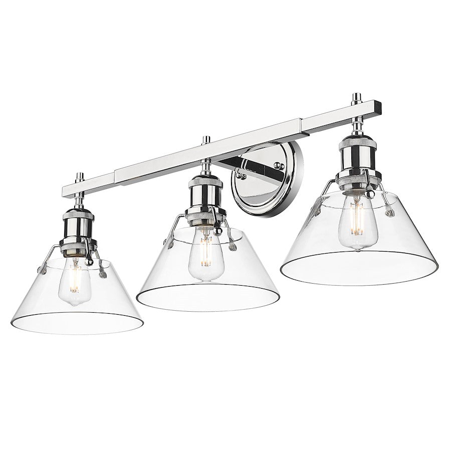 3 Light Bathroom Vanity Light, Chrome