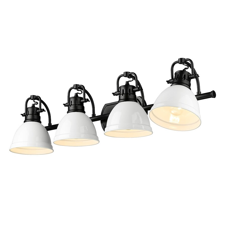 4 Light Bathroom Vanity Light, Matte Black