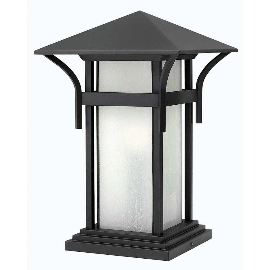 Hinkley Lighting Harbor 1 Light Pier Mount, Satin Black/Etched Seed - 2576SK-LV
