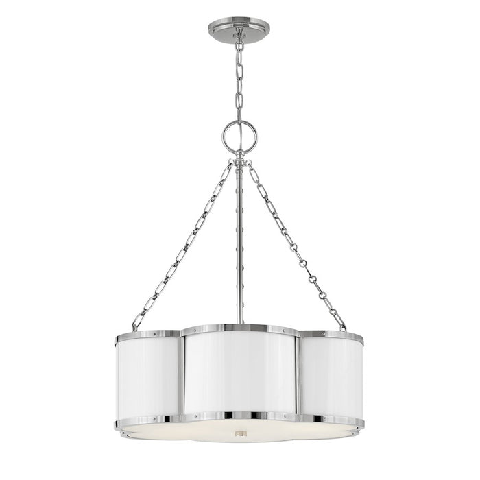 Hinkley Lighting Chance 3 Light Drum chandelier in Polished Nickel - 4446PN