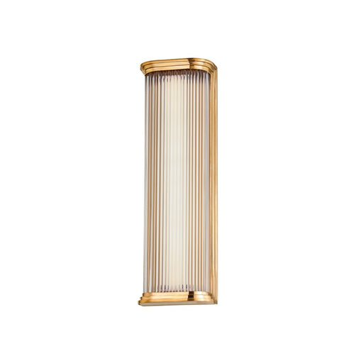 Hudson Valley Newburgh 1 Light 17" Wall Sconce in Aged Brass - 2217-AGB
