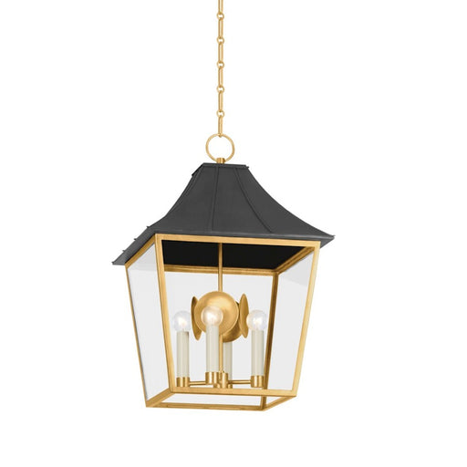Hudson Valley Staatsburg 4 Light Lantern, Gold/Graphite/Clear - 4904-VGL-GRA