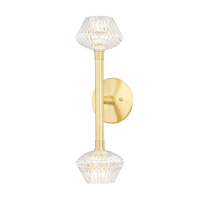 Hudson Valley Barclay 2 Light Wall Sconce, Aged Brass - 6142-AGB