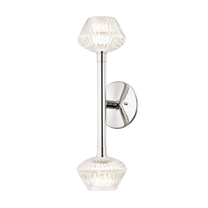 Hudson Valley Barclay 2 Light Wall Sconce, Polished Nickel - 6142-PN