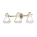 Mitzi Rosie 3 Light Bath And Vanity, Aged Brass/Clear/Sprite - H129303-AGB