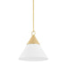 Mitzi Mica 1 Light 13" Pendant, Aged Brass/Aged Brass - H709701S-AGB-TWH