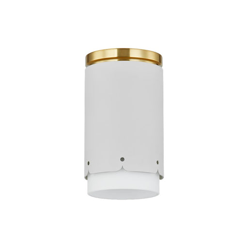 Mitzi Asa 1 Light Flush Mount, Aged Brass/Soft White/Opal - H870501-AGB-SWH
