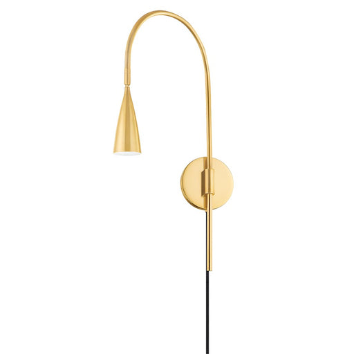 Mitzi Jenica 1 Light Plug-In Sconce, Aged Brass - HL811201-AGB
