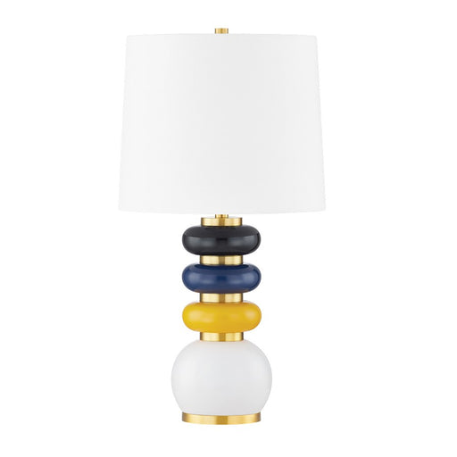 Mitzi Robyn 1 Light Table Lamp, Brass/Ceramic Mod Mix/White - HL820201-AGB-CMM