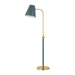 Mitzi Georgann 1 Light Floor Lamp, Brass/Studio Green - HL891401-AGB-SSG