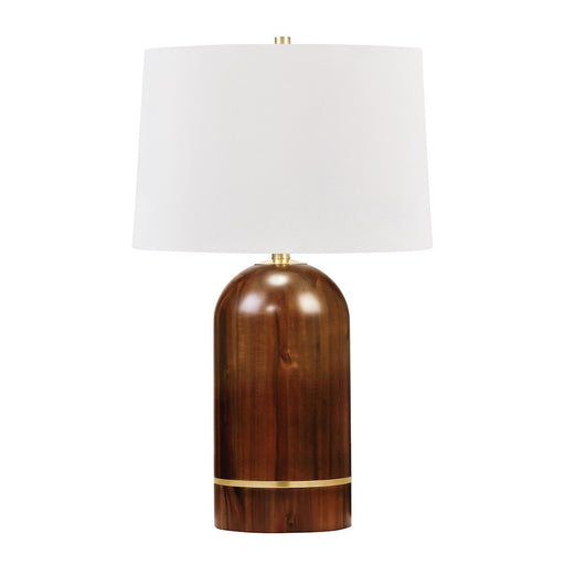 Hudson Valley Albertson 1 Light Table Lamp, Aged Brass/White Shade - L1161-AGB