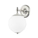 Hudson Valley Sphere No.1 1 Light Wall Sconce, Polished Nickel - MDS702-PN