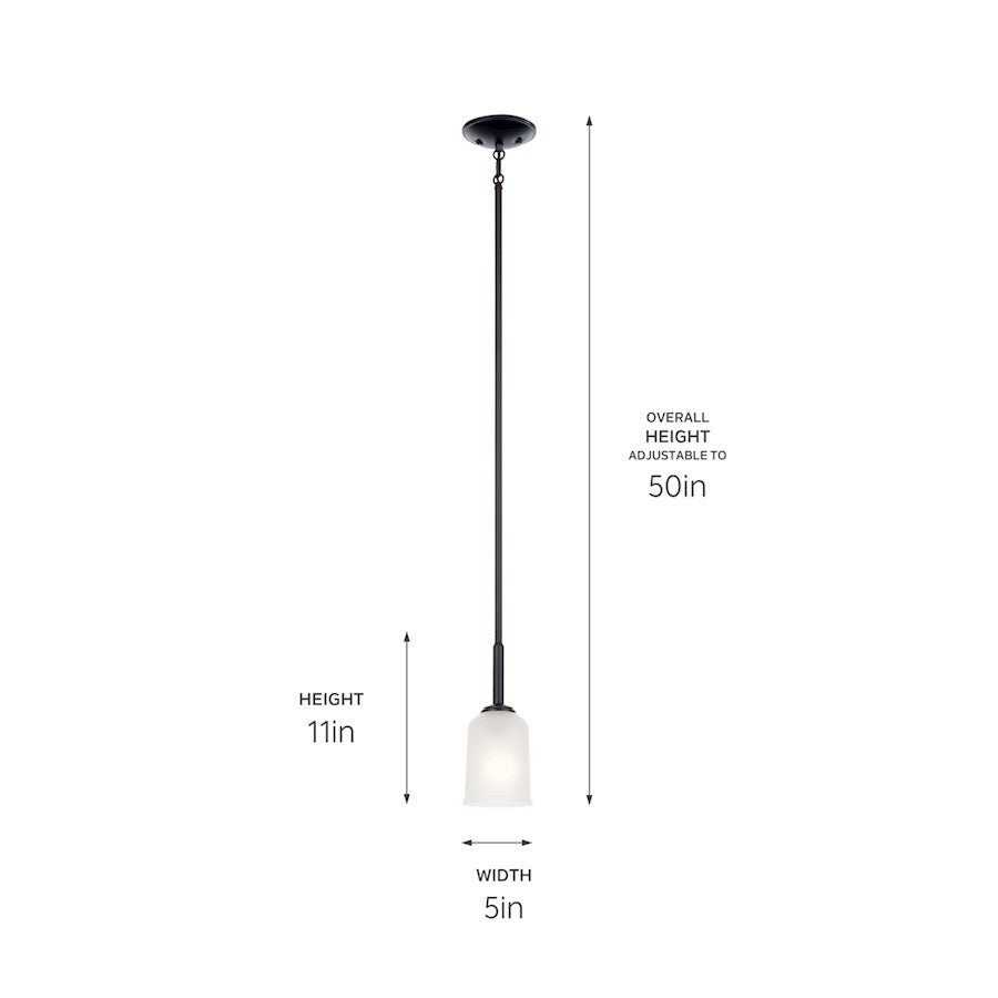 1 Light Mini Pendant, Black