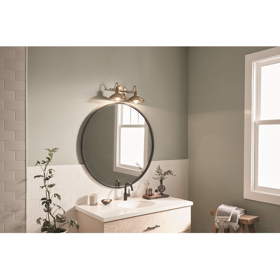 2 Light Bathroom Vanity Light, Champagne Bronze
