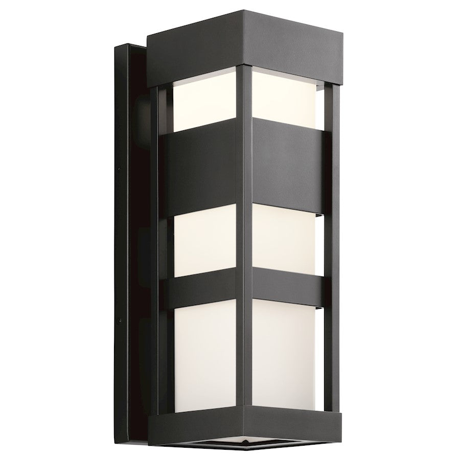 Kichler Ryler LED 3000K, 18" Outdoor Wall Light, Textured Black - 59036BKLED