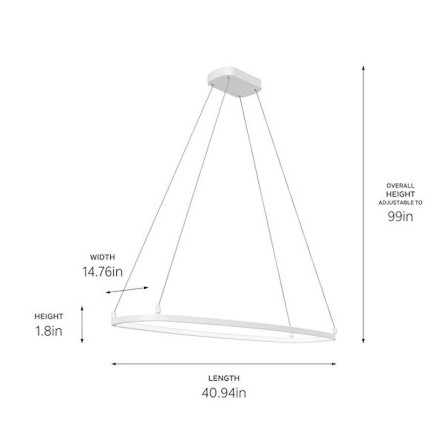 1 Light LED Ring Chandelier