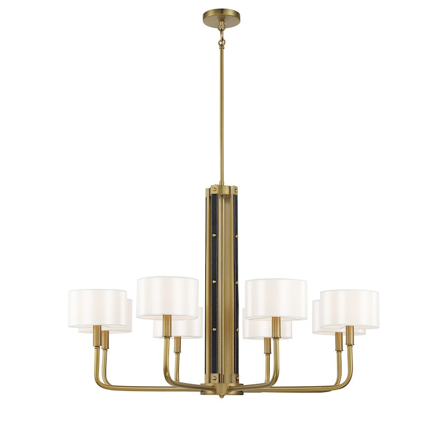 Minka Lavery Chelsea By Robin Baron 8 Light Chandelier, Soft Brass - 2788-695