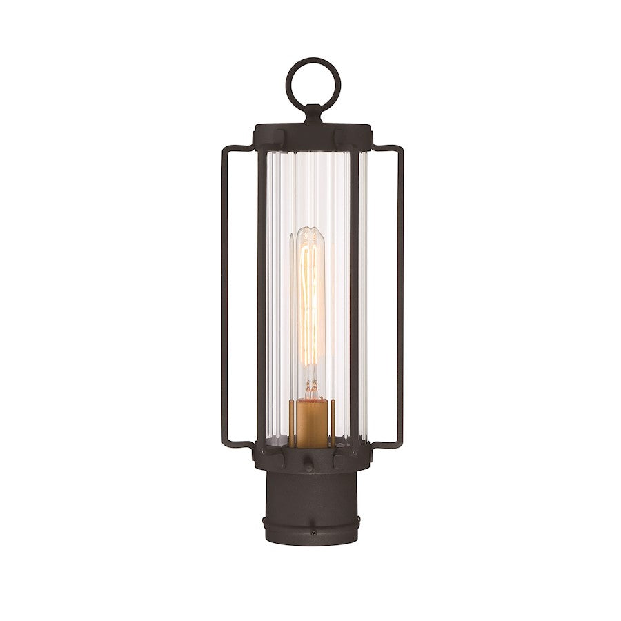 Minka Lavery Avonlea 1 Light Outdoor Post Mount, Coal /Gold - 72736-66G