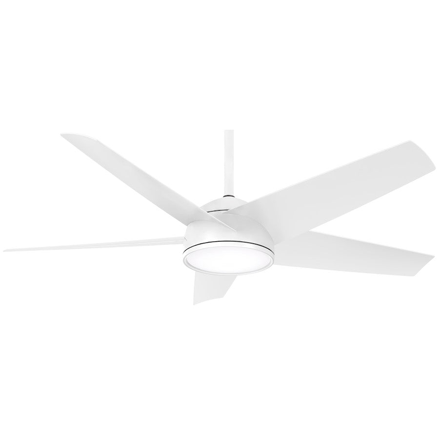 Minka Aire Chubby 58" Outdoor LED Ceiling Fan/Wifi, White/Etch/White - F781L-WHF