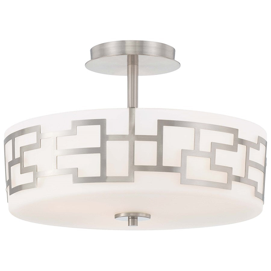 Minka George Kovacs Alecia's Necklace 3-LT Semi Flush Mount, Nickel