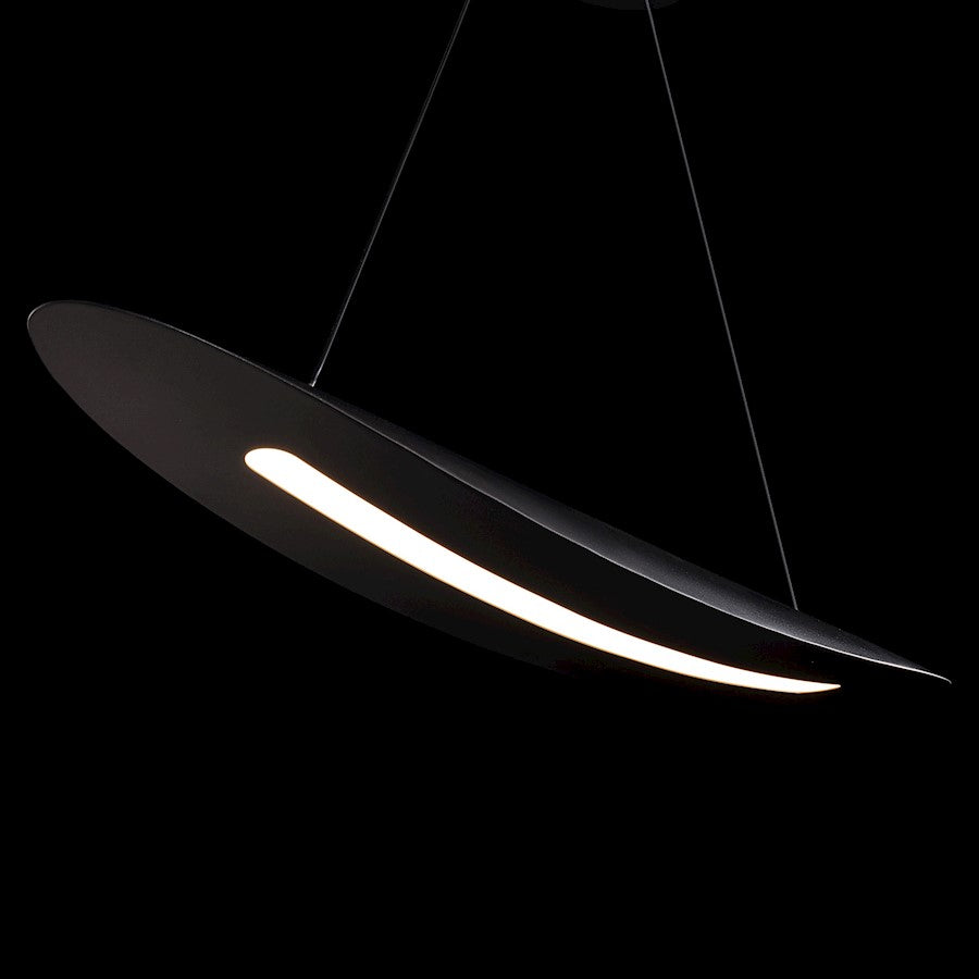 44" LED Linear Pendant 3000K, Black