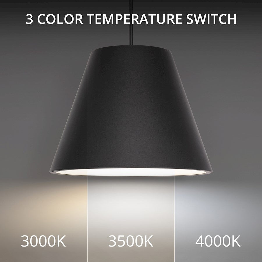 20" LED Outdoor Pendant, Black