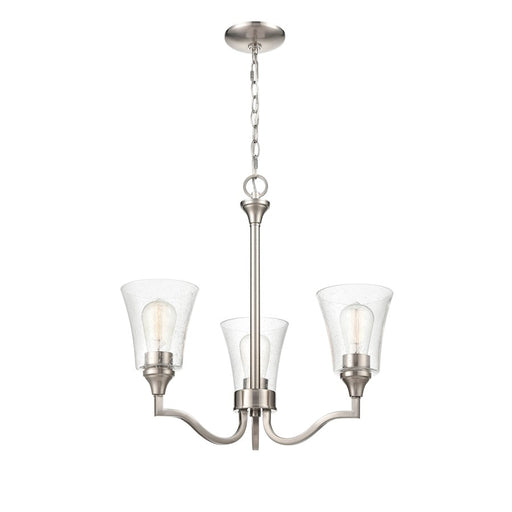 Millennium Lighting Caily 3 Light Chandelier, Brushed Nickel/Clear - 2113-BN