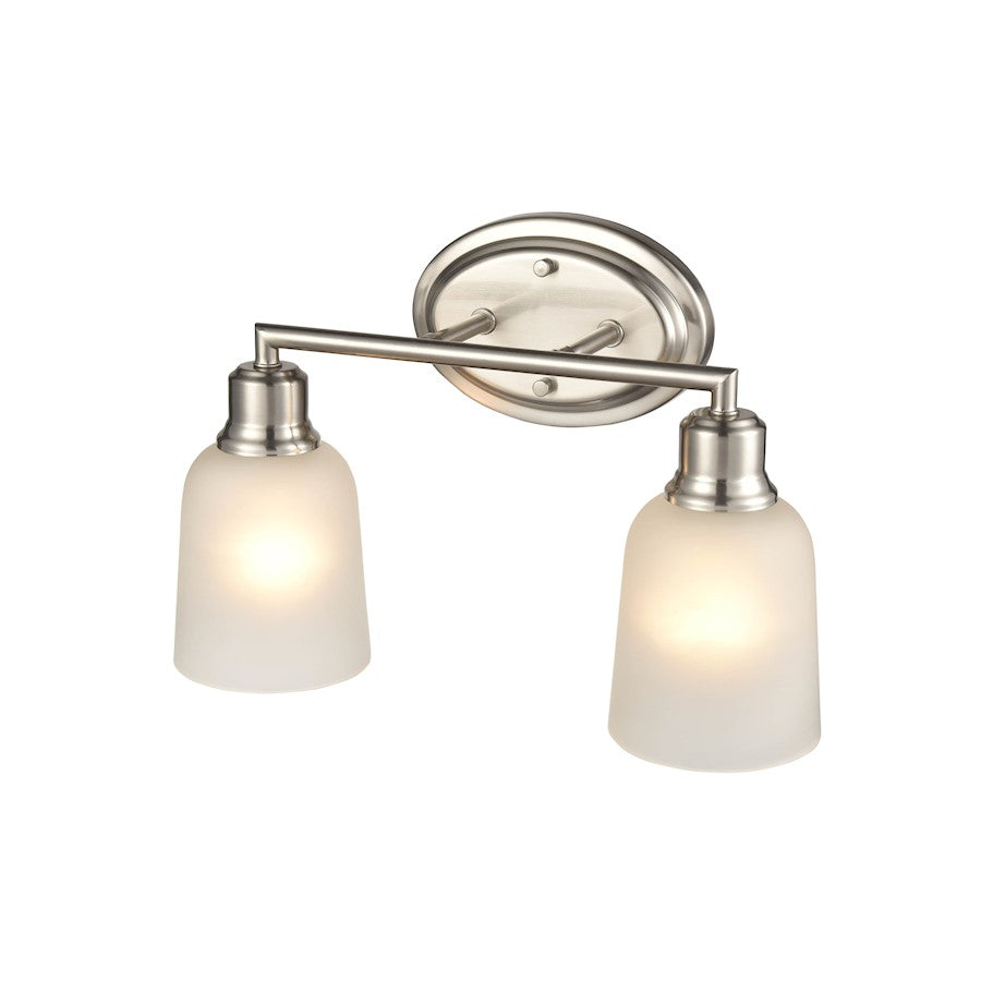 2 Light Bathroom Vanity Light, Nickel
