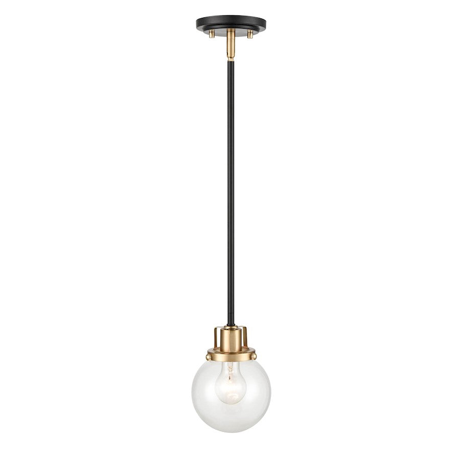 Millennium Mellrosa 1 Lt Pendant, Black/Gold/Clear - 9201-MB-MG