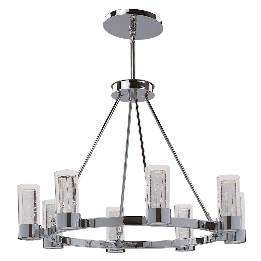 6 Light LED Chandelier, Polished Chrome
